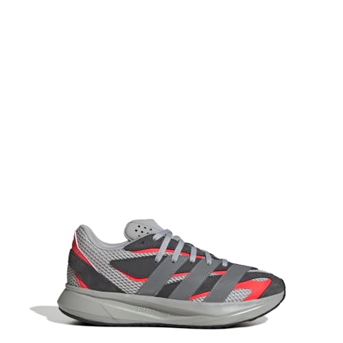 adidas Lightblaze Sneaker, Grey/Grey/Lucid Red, 4.5 US Unisex Big Kid3