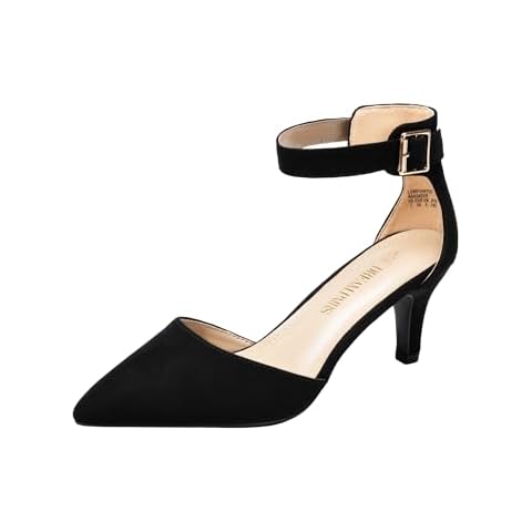 DREAM PAIRS Pointed Toe Kitten Heel Pumps Cover