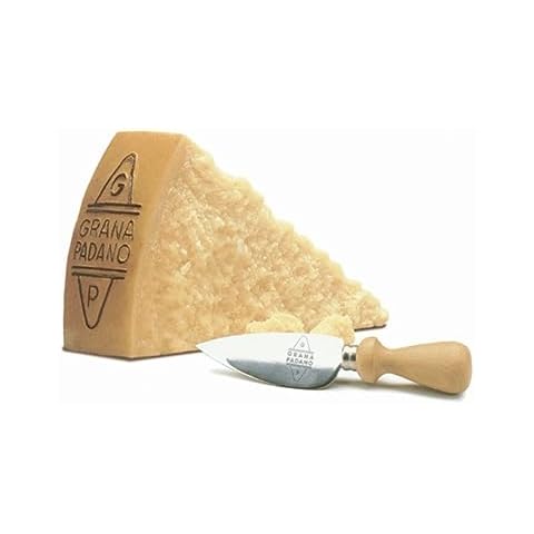 Fortuna's Grana Padano: Imported Italian Cheese, 10-12oz Wedge, Pure Cow's Milk, Aged 12-24 Months, Fragrant & Delicate Semi-Fat Hard Cheese - Ideal for Grating Cover