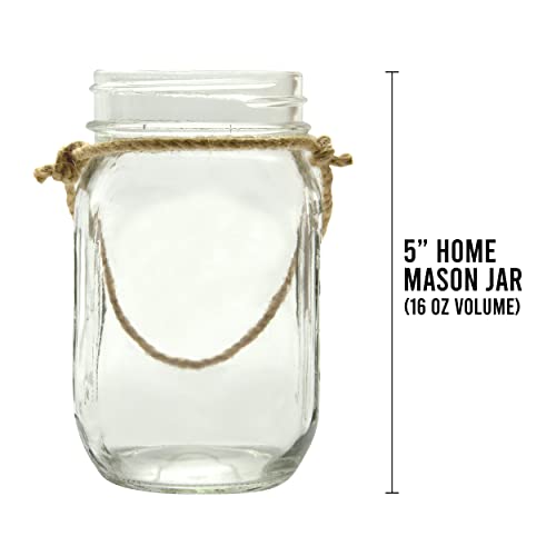 Tenxvi Designs Remote Controlled Jar Sconces With Roses And Eucalyptus - Set Of 2 - Rustic Farmhouse, Boho, Country Western Home Wall Decoration For A Dining Room, Living Room, Bedroom - Gray #TOP3