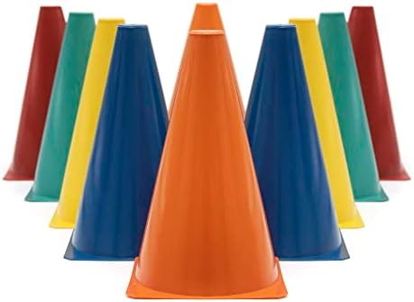 10 Cones Demarcatórios P/treinamento Ginastica Fisioterapia