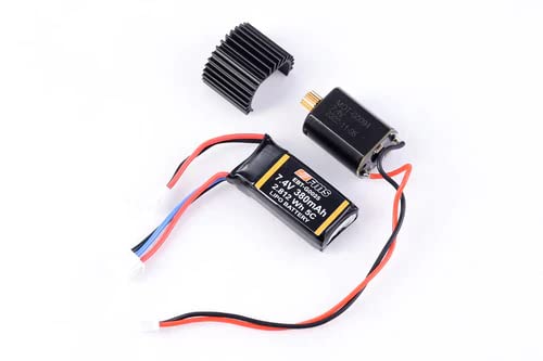 FMS Upgrade Parts for FCX24 :High Speed Motor+FMS LIPO Battery 2S 380mAh+130 Motor Heat Sink for Smasher/Power Wagon/K5…
