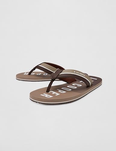 Image of Men's logo print flip-flops slippers
