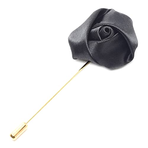 Image of LOUIS STITCH Mens Silk NeckTie Golden Tiepin Gift Combo Set With Pocket Square Cufflinks Brooch Tie Golden Tiepin (Suit Accessories) (Britain)