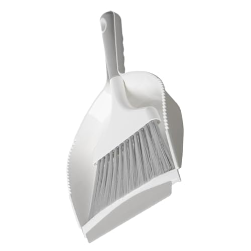 BELLIFFY Mini Escoba y Recogedor Compacto para Limpieza de Teclado y Escritorio Ligero y Portátil con Diseño Ergonómico y Gancho para Colgar para Productos Digitales y Oficina
