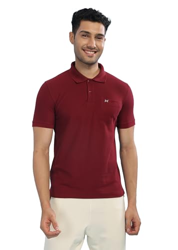 Image of Force NXT Polo Neck T-Shirt for Men Pack of 1 | Regular Fit T-Shirt for Men | Premium Super Combed Rich Cotton Polo Shirt | Men's Ultra Soft Half Sleeve T-Shirt