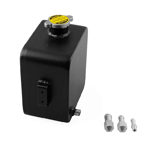 BIlinli 2.5L Car Water Tank Aluminum Deputy Tank Cooling Water Kettle Reservoir Overflow Kit Universal Auto Parts
