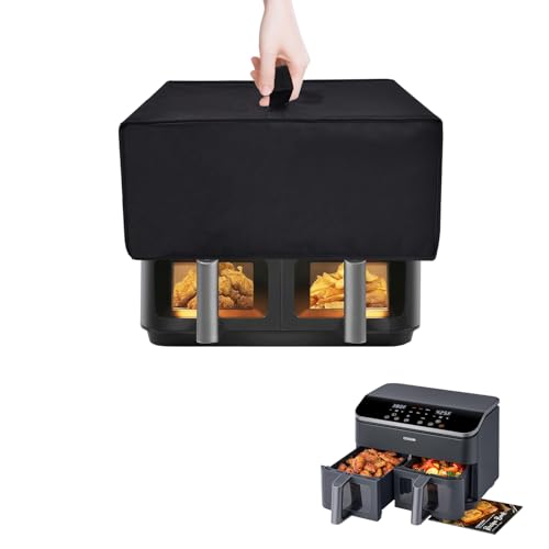NUENSS-ROR Airfryer Dust Cover Heavy Duty Thickened Waterproof Dust-proof Heat-Resistant Air Fryer Oven Cover Case Lid Compatible with COSORI 9Qt 8-in-1 Dual Air Fryer (18.5
