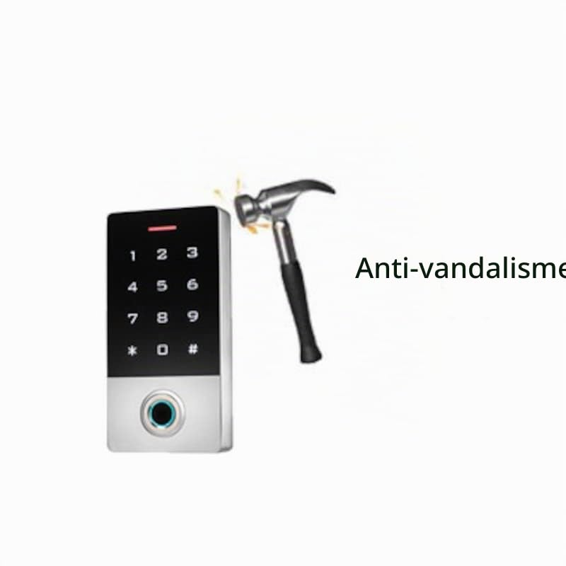 Digicode avec lecteur d'empreintes connecté et lecteur RFID