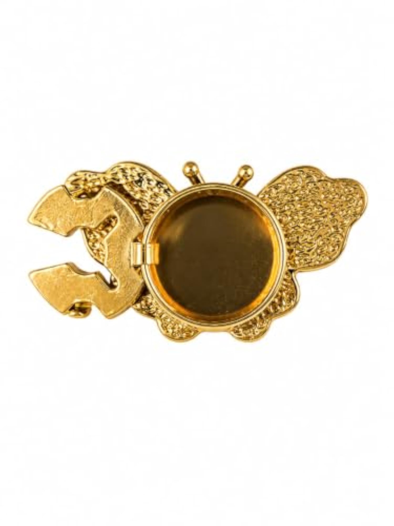 Classic Victorian Style Bee Button Cover, Blue and Gold