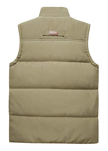 HOW'ON Men's Fleece Vest Winter Warm Puffer Vests Outerwear Sleeveless Jacket2