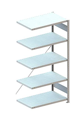 Scaffale a incastro CLIP zincato con 5 ripiani