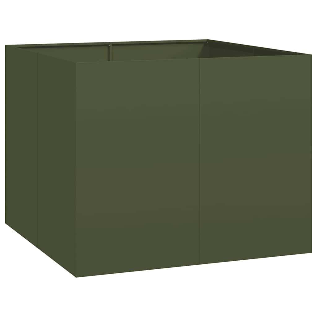 Ogrodnik ze stali walcowanej na zimno 100 x 100 x 80 cm | Otwarte dno do drenażu, wzmocnienia wsporników wewnętrznych, do użytku zewnętrznego, ogrodu, balkonu