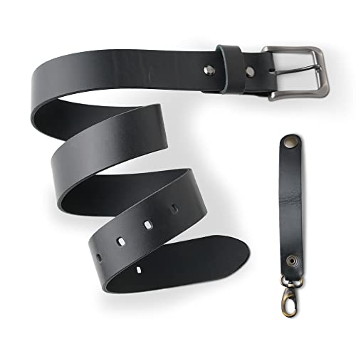 PEGAI Leather Belt for Men | Casual Full Grain Leather Belt with Buckle Design Mens Leather Belt | McKinney Sizes: 32-483