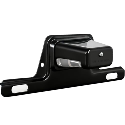 WUSHIXAN LED License Plate Light Waterproof 12V DC License Tag Light, Steel Bracket Mount with Holder Drainage Hole, 12V DC Waterproof Universal Submersible Tag Lamp for Car Semi Truck RV