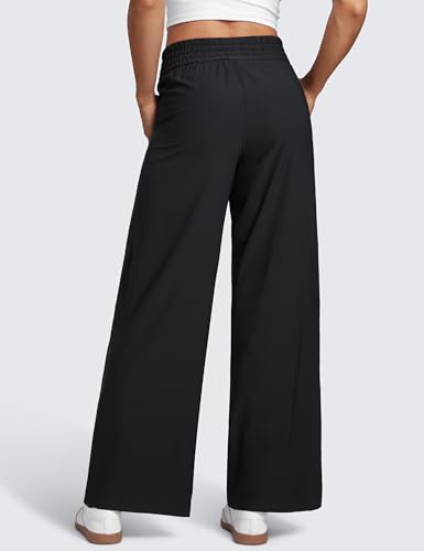 CRZ YOGA Lightweight Drapey Wide Leg Pants for Women 30" Flowy High Waisted Casual Lounge Travel Work Loose Fit Summer2