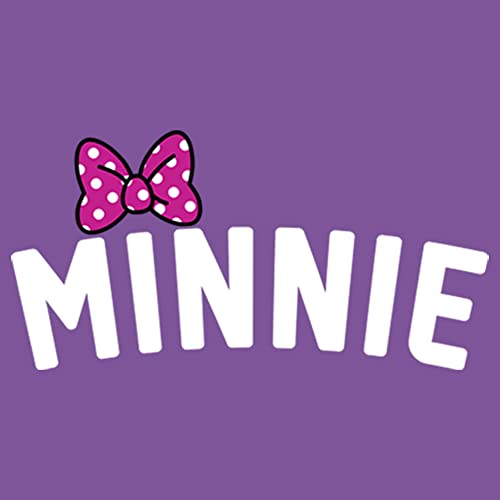 Disney Characters Minnie Bow Chest Girl's Heather Crew Tee2