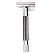 Parker Semi-Slant Safety Razor – Graphite Finish | Close Shaving Double Edge Razor for Sensitive Skin & Coarse Hair | Slanted Precision Head + 5 Platinum DE Blades | Iconic Brand