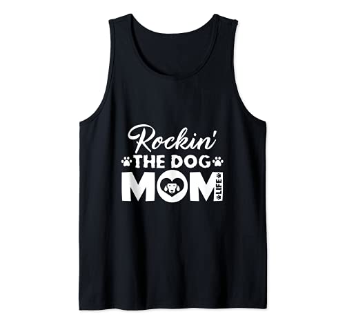 Rocking the dog mom life funniest graphic design Camiseta sin Mangas