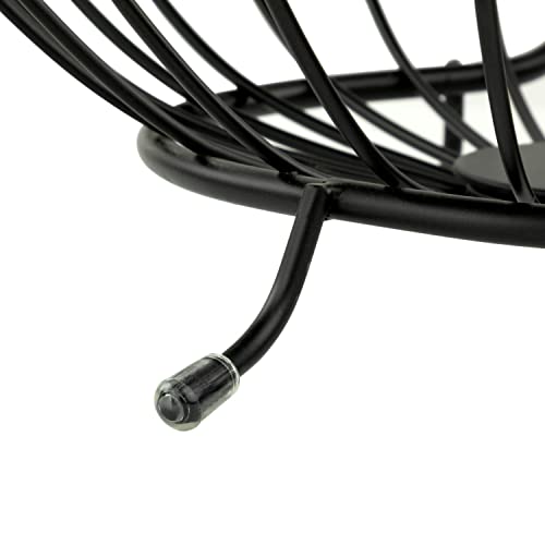 Spectrum Diversified Yumi Arched Server Stacked, 2-Tier Bowls, Dining Table & Kitchen Counter Organizer, Modern Fruit Basket Stand, Black #TOP2