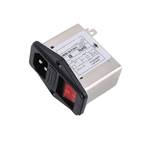 Filtro de corriente CW2B-T con interruptor grande luz roja y fusible integrado para red