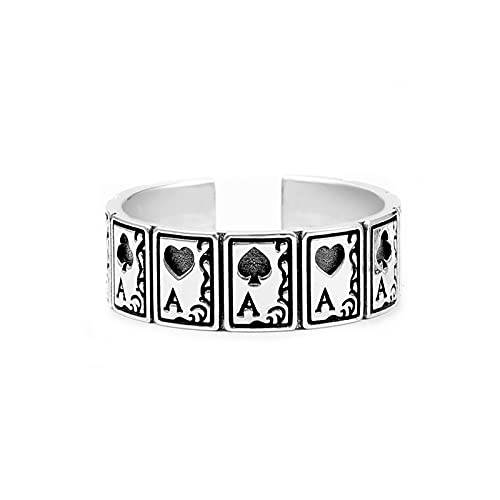 Bague mahjong argent 925 à porter en soirée poker entre amis