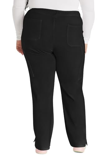 Dickies EDS Essentials Scrubs for Women, Drawstring Cargo Scrub Pants with Four-Way Stretch and Moisture Wicking Plus Size DK Black - image 5