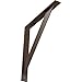 Ekena Millwork BKTMTR Steel Bracket Traditional, 2"W x 18"D x 18"H, Hammered Brown