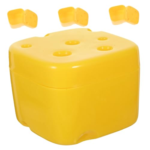 CIYODO 4 Recipientes Herméticos Para Guardar Queso Para El Hogar Para El Frigorífico Para El Almacenamiento De Queso En Lonchas Color Amarillo