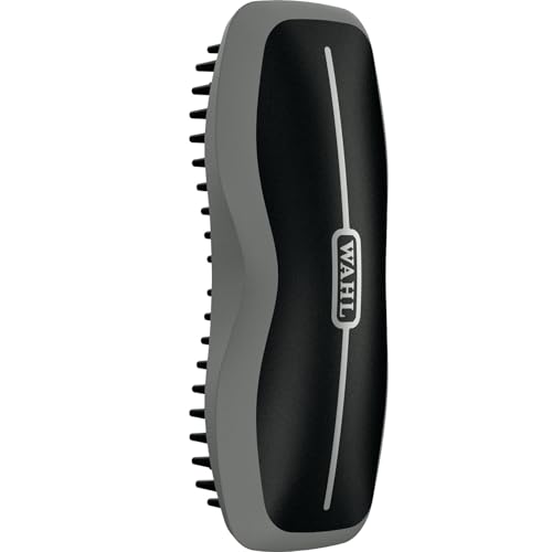 Wahl Professional Animal Ergonomic Horse Grooming Rubber Curry Brush (#858712) - Black, Hair Type: All, For Equestrians