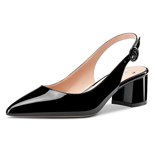 Escarpins slip-on anti douleur avec talon chunky de 5 cm pour pieds fatigués