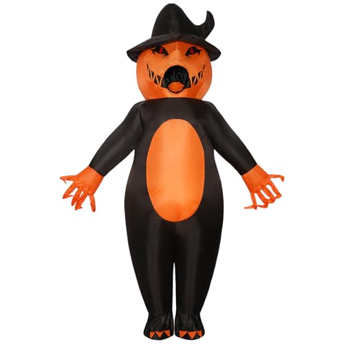 SHMIZZ Disfraz Hinchable Adulto, Halloween Costumes Disfraz Hinchable Disfraz Inflable Carnaval Blow Up Party Cosplay Disfraces para Adultos para Halloween,Cosplay,Fiesta (Calabaza)