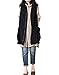 Mordenmiss Women's Sleeveless Coat Vest Hoodie Waistcoat Anoraks with Big Pockets Style 1 M Black
