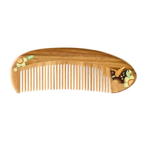 Peine de madera natural sin mango 13x4.5x0.8 cm miniatura 1