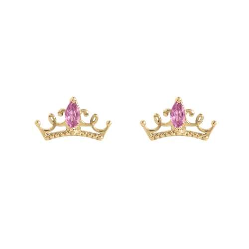 Boucles d'oreilles argent 925 couronne princesse anti allergie