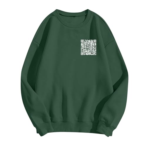 Boys Girls Sweatshirt with QR Code Print Casual Long Sleeve Pullover Comfortable Top Trendy Streetwear2