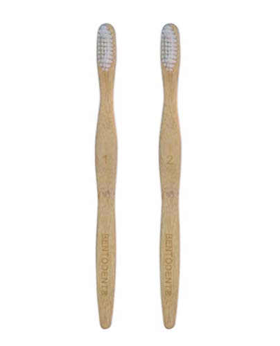 Bentodent Bamboo Toothbrush Adults Medium Bristles Biodegradable ...