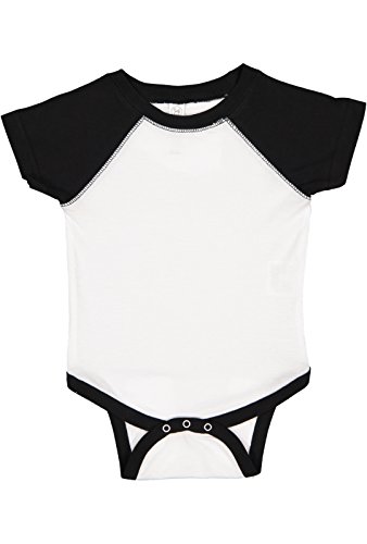 RABBIT SKINS Baby Short Sleeve Raglan Baseball Bodysuit (4430)