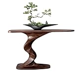 2. Détails élégants : notre table d'entrée en bois présente un design moderne avec des courbes élégantes et de belles finitions neutres qui complètent tout décor d'intérieur.