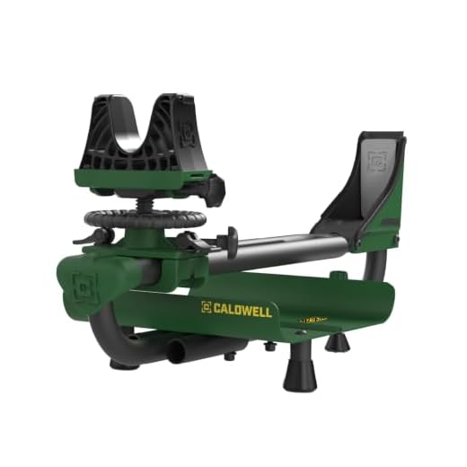 Caldwell Lead Sled DFT 2 Rifle Shooting Rest with Adjustable Ambidextrous Frame for Recoil Reduction, Sight In, and Stability, black, green