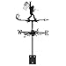 Metal Bigfoot Weathervanes, Black Metal Wind Direction Garden Decoration for Garden Farmhouse Chicken Coop Shed Outdoor Wind Measuring Tool Wind Direction Indicator