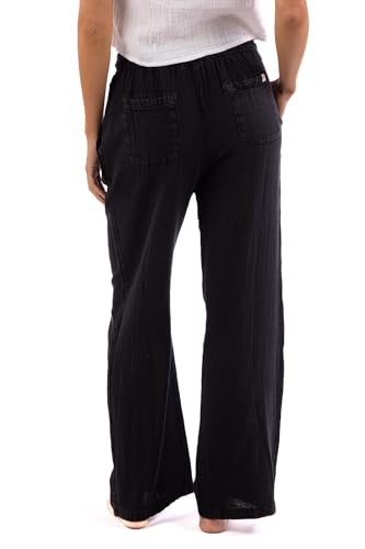 Rip Curl Women's Cotton Crepe Poplin Beach Pants – Smocked Waist, Front & Back Pockets & Longer Length for a Relaxed Fit4