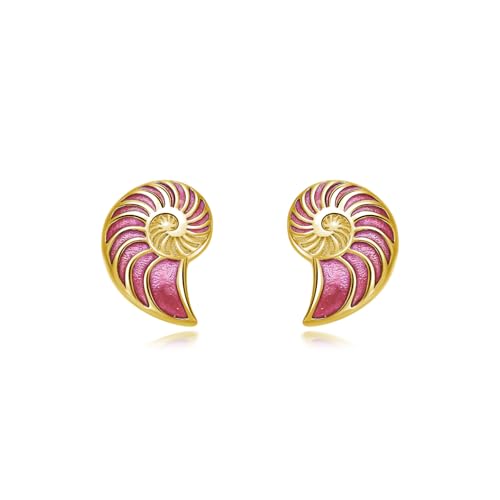 Boucles d'oreilles nautilus en argent 925, l'élégance marine durable