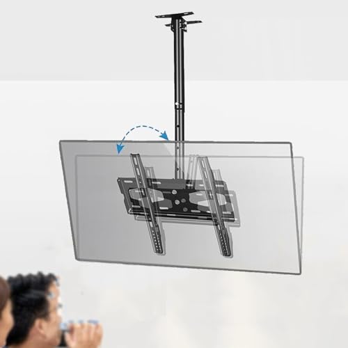 Support plafond pour téléviseur réglable pour éliminer les reflets