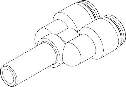 Festo 133149 Model QSY-10H-8-B Push-In Y-Connector (Pack of 10)