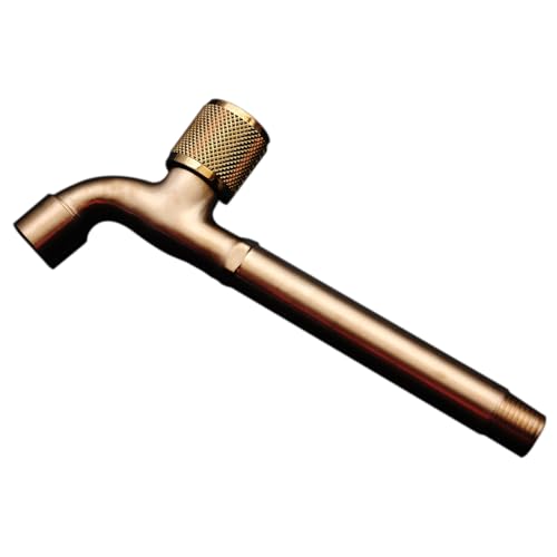 Garden grifo de la pared al aire libre Manja al aire libre con picos de malla para la piscina g1/2, acero inoxidable, oro rosa, 20 cm LWX