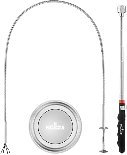 NoCry Magnetheber Set - inklusive flexiblem Krallengreifer, Magnetschale und teleskopischem Magnetstab Cover