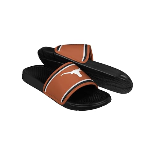 Image of FOCO NCAA Printed Team Logo and Color Stripes Comfortable Slide Sandals
