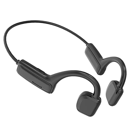 Bone Conduction Headphones Open Ear Headphones with Mic Waterproof IPX5 Bluetooth 5.1 Headset Wireless Lightweight Design Earbuds Running Jogging Driving Cyclingï¼ˆBlackï¼‰