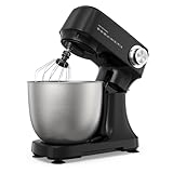 Stand Mixer 4.8 Qt Electric Food Mixer 12 Speeds Portable Lightweight Kitchen Mixer For Daily Use With Egg Whisk, Dough Hook, Flat Beater